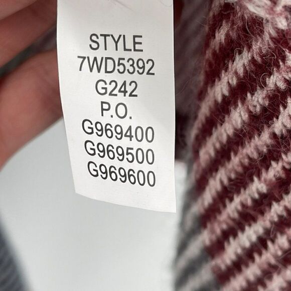 Lucky Brand Alpaca Wool Mohair Blend Check Open Front Cardigan Sweater Large - Picture 13 of 14